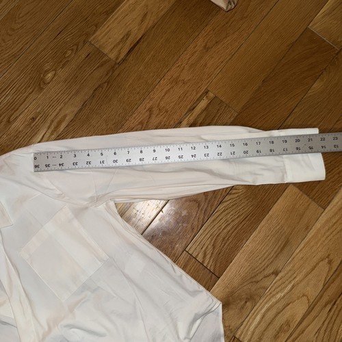 White House Black Market Long Sleeve Cross Front Poplin Shirt White 6 NWT - Picture 12 of 14