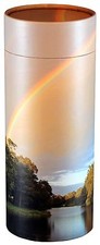 Biodegradable Small 40 Cubic Inches Rainbow Pond Scattering Tube Cremation Urn