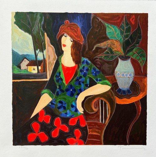Itzchak Tarkay AMANDA Hand Signed Limited Edition Serigraph Art - Picture 3 of 6