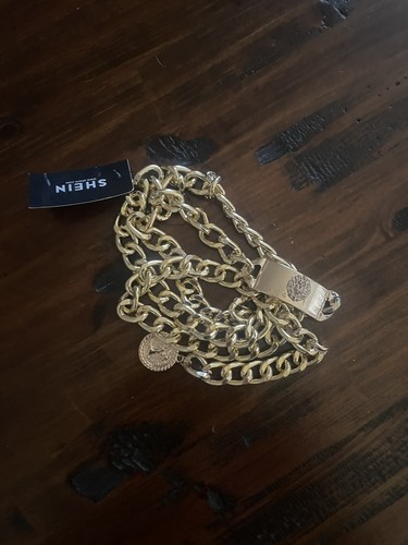 Shein Metal Belt NWT Gold Toned