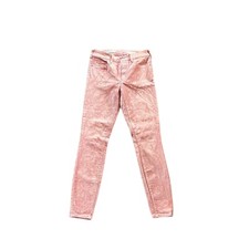 Anthropologie Pilcro and the Letterpress Pink Crushed Velvet High Rise Skinny 25