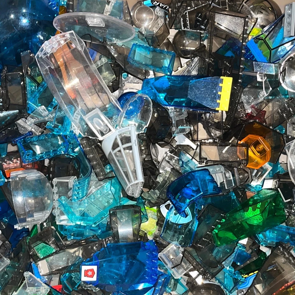 Lego ½ Pound of Translucent Mix Windows Windshield Cockpit Car Truck Ship +More - Image 4 of 4