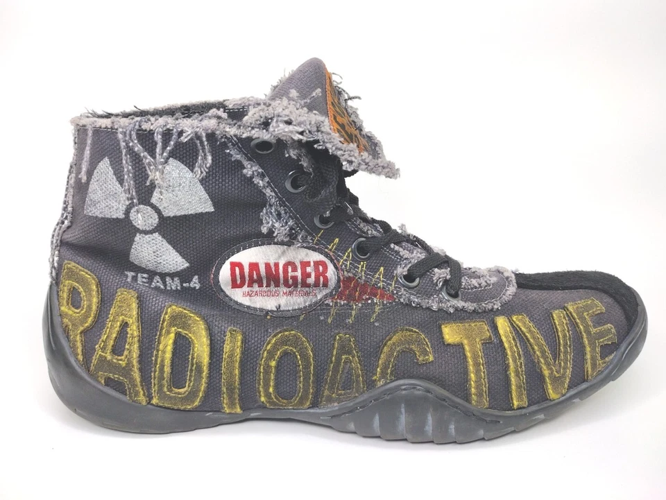 GBX Rescue Brooklyn Zapatillas Altas Radioactivas Adornadas Zapatos de Lona Talla 12 Foto 2 de 4