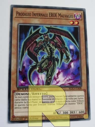 Prodigio Infernale EROE Malvagio ® Speed Duel ® Comune SGX3-ITA08 1ED Italiano - 第 1/1 張圖片