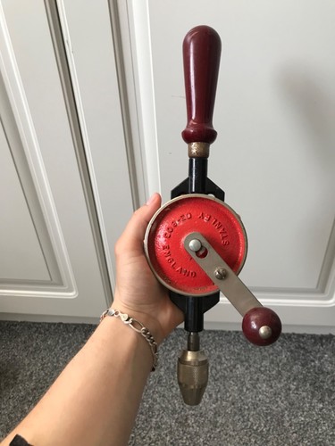 STANLEY VINTAGE HAND DRILL, MADE IN ENGLAND FULLY FUNCTIONAL - Picture 3 of 6