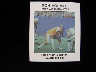 Ron Solmes 1989 Ron Holmes Tampa Bay Buccaneers Franchise Game Card 1ct | eBay