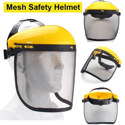 mesh face shield for hard hat
