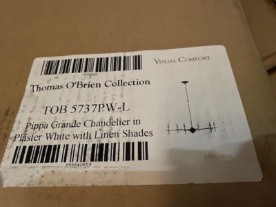 Visual Comfort Thomas OBrien Pippa Chandelier in Plaster White TOB5737PW-L (NEW)