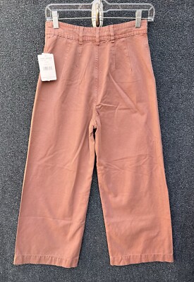 Free People The Patti Cropped Wide Leg Pants Rose Pink 27