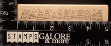 RUBBER STAMPS CHRISTMAS TREE BORDER STARS SNOWFLAKES 2157