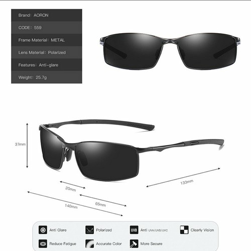 Aluminium HD Polarized Photochromic Sunglasses Men Chameleon Driving Glasses new - Picture 12 of 15