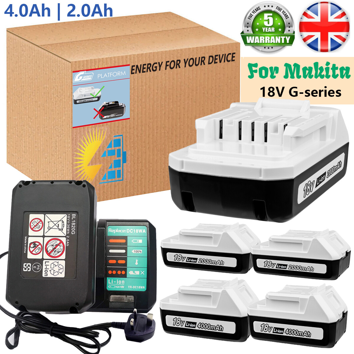 Bateria Makita 18v 4ah For Makita 18V Battery BL1813G BL1815G