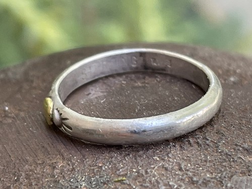 Vintage Sterling Silver Heart Simple Minimal Stacking Band Ring Size 3.75 - Picture 8 of 10