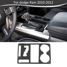 Gear Shift Cup Holder Panel Trim Frame For Dodge Ram 1500 2010-2012 Carbon Fiber