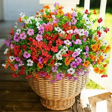 Hrobek Fake Artificial Flowers for Outdoors Faux Plants Outside Indoor,UV Resist