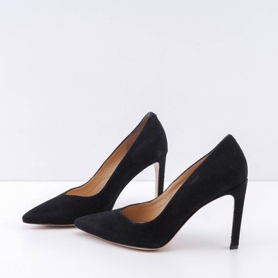 Sandro Paris Pumps Stilettos Schwarz Wildleder Gr. 37 Damen High Heels