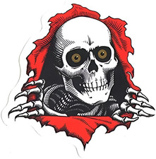 Grim Reaper Skull Vinyl Sticker Decal 5x5" Waterproof Gothic Car Laptop Helmet