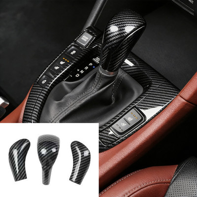 3X ABS  Carbon Pattern Gear Shift Knob Trim For Hyundai Veloster JS 2019-2022 AT