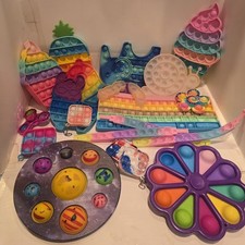 Sensory Fidget Toys Pop It Lot Of 19 Different Shapes Elephant Keyboard  More