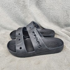 Crocs Shoes Womens Size 8 Baya Black Comfort Slip On Platform Sandals