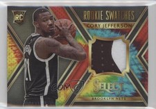 2014-15 Panini Select Rookie Swatches Tie-Dye Prizm 4/25 Cory Jefferson #17 g8c