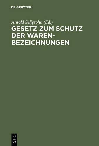 Gesetz Zum Schutz Der Warenbezeichnungen (Hardback) (US IMPORT) - Picture 1 of 1