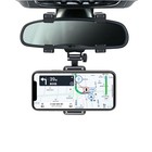 Car Rear View Mirror Mount Stand Universal 360 Rotation GPS Cell Phone Holder
