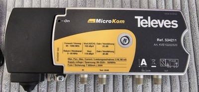 Televes BK-Verstärker KVE1G202520, 20/25dB mit RK 25dB, neu OVP