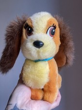 Vintage Disney Lady Tramp plush sitting 1995 rare collectible big eyes
