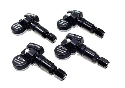 4 TPMS Tire Pressure Sensors for Land Range Rover HSE Sport Black Valve Stems VP