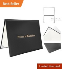 Elegant Black Diploma Cover 8.5x11 - Rich Leatherette for Graduation Keepsakes