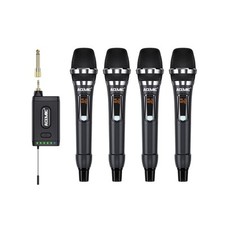 UHF Wireless Microphone System 4-Channel Cordless Mic with 4 Handheld Dynamic...