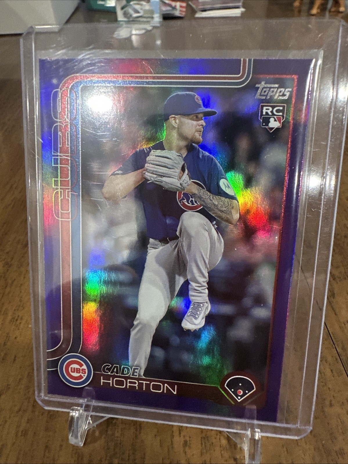 2025 Topps Update Series - Cade Horton #US140 Purple Rainbow Foil /250 (RC)