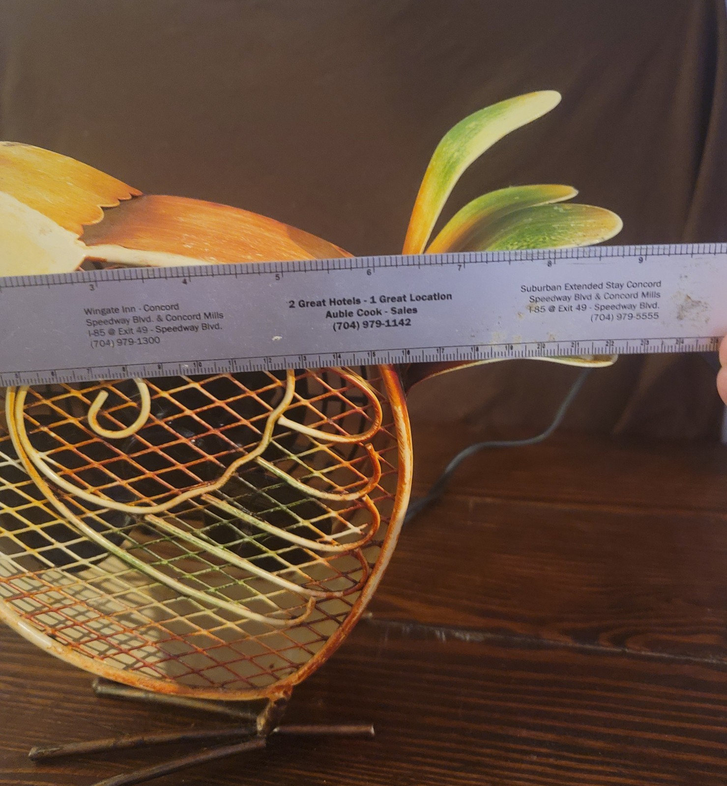 Deco Breeze Chicken Electric Fan Metal Rooster  Farmhouse Decor Unique DBF2410