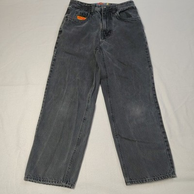 Empyre Loose Fit Skate Jeans Men 28 Black Faded Denim Baggy Streetwear