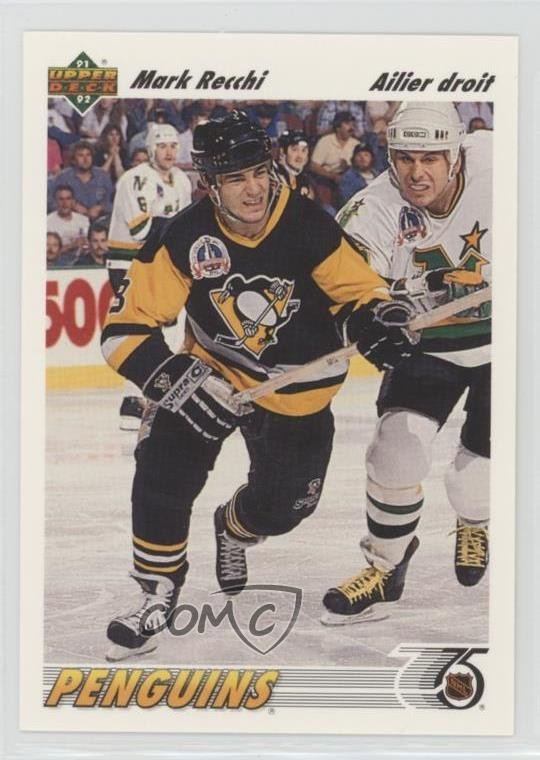1991-92 Upper Deck French Mark Recchi #346 HOF 0i7t