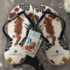 NWT Samba Sol Unisex Flip Flops Sandals Jungle Tiger  Size W 7/8