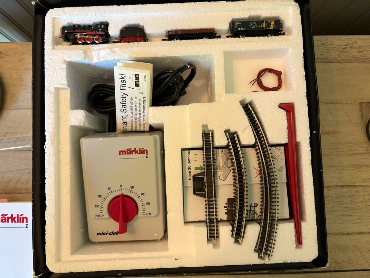 Märklin Mini-Club 81565 Z Scale Steam Train Set w/ Track – Tested