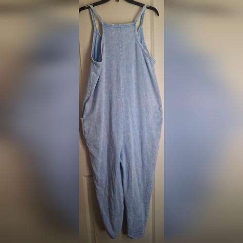 Sincerely Jules Light Blue Women's Jumpsuit Sz M Longwear Casual Trabel Comfty - Picture 2 of 8