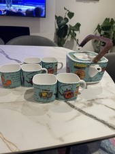 Teapot and Cup Set of 6