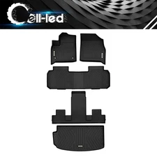 3D Floor Mats Cargo Liners Carpet All Weather for 2018-2025 Chevy Traverse TPE