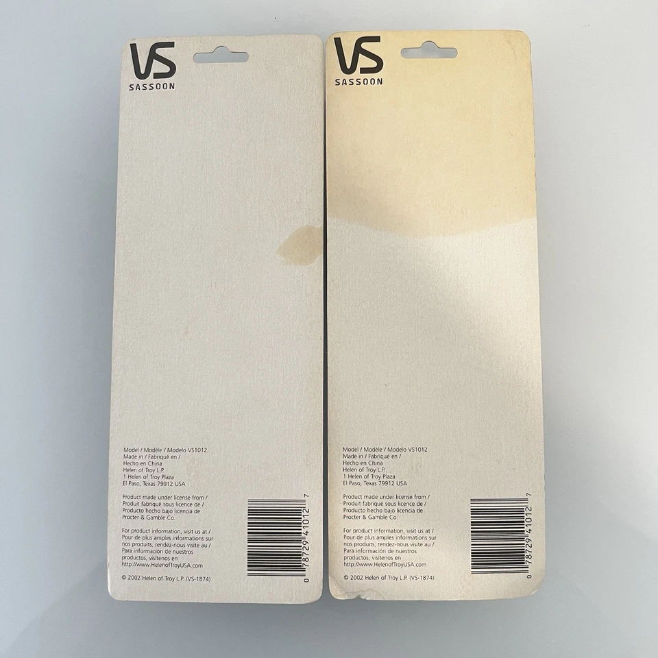 Lote de 2 cepillos de pelo de estilo clásico Vidal Sassoon VS1012 8" 2002 de colección como nuevos Foto 2 de 2