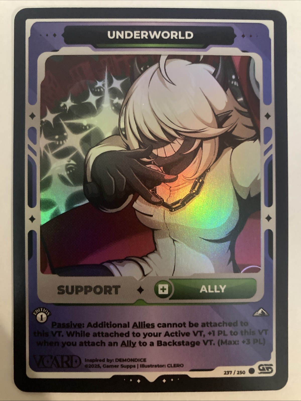Vcard TCG Awakened Worlds Gamersupps Holo Foil Underworld 237/250