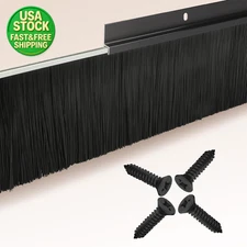 4 Pack Garage Door Brush Seal Bottom Sweep 2.8in x 39.3in Aluminum Strip Set