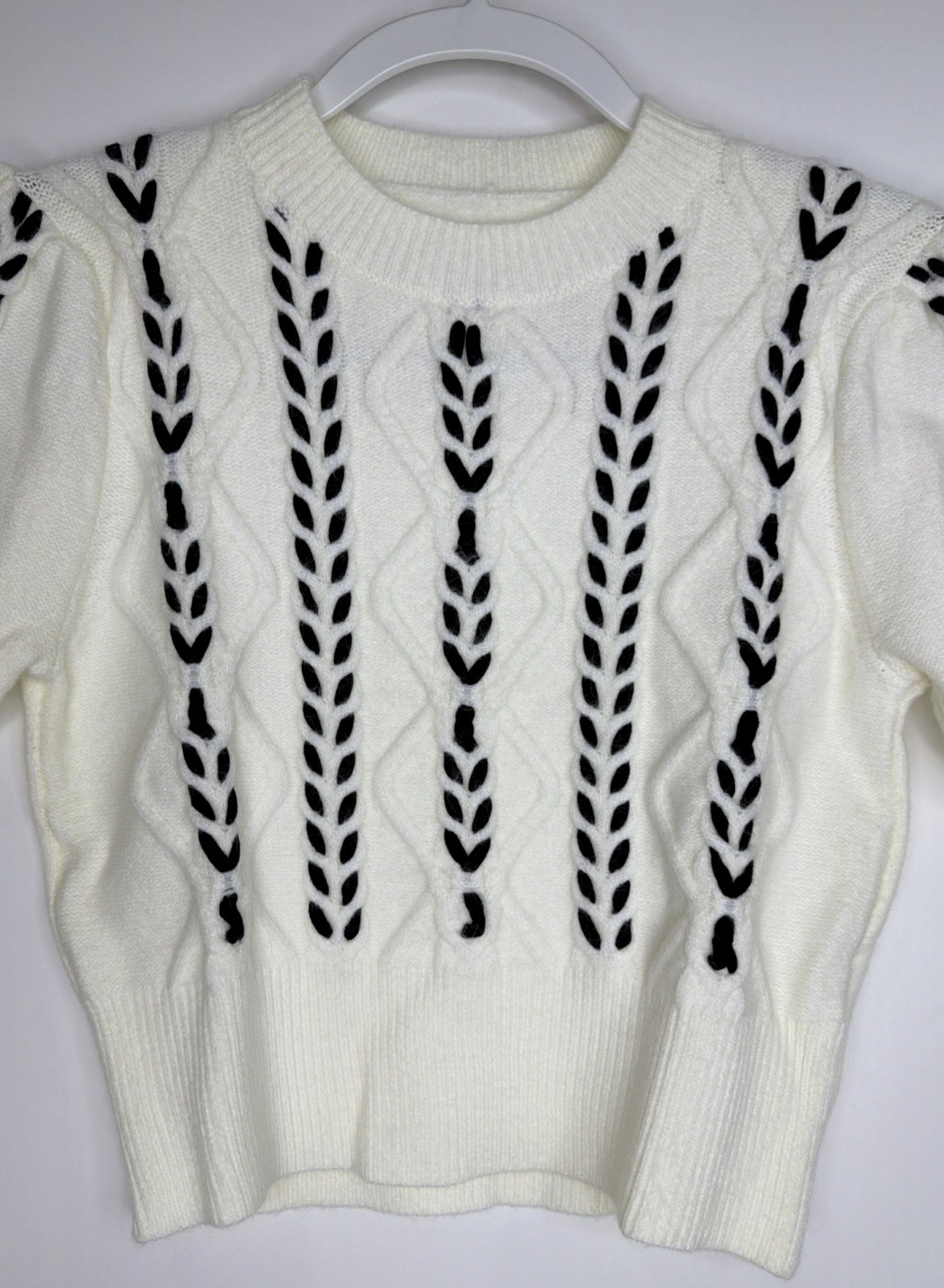 Commense Women’s Medium Contrast Binding Cable Kn… - image 12