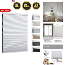 Blackout Cellular Shades Cordless Window Blinds for Bedroom Bathroom 34x72