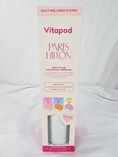 Paris Hilton x Vitapod 22oz Water Bottle & 6 Drink Mix Pod Champion Kiss White 