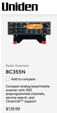 Uniden BC355N 300 Channel Mobile Base Scanner