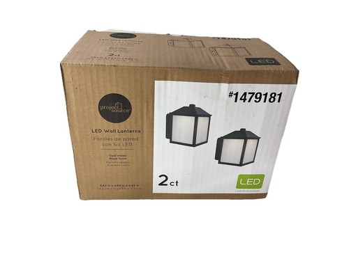 **Project Source 2-Pack Black Outdoor Wall Lantern** 40925 PH004 006