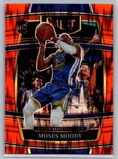 2021-22 Panini Select #62 Moses Moody Orange Flash Prizm RC Rookie Golden St.